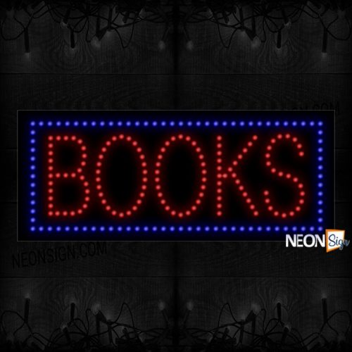 Books in red with blue border LED Bulb