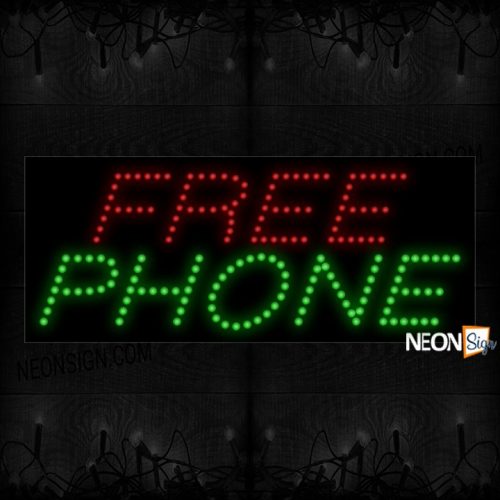 Free Phone in red and green LED Bulb