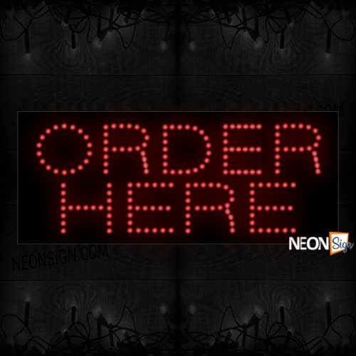 Order Here Plain Text LED Bulb