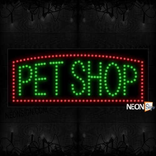 Pet Shop With Red Border LED Bulb