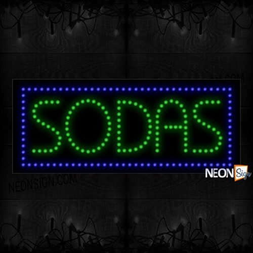 Sodas With Blue Border LED Bulb