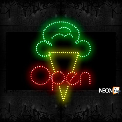 Open With Ice Cream Image LED Bulb