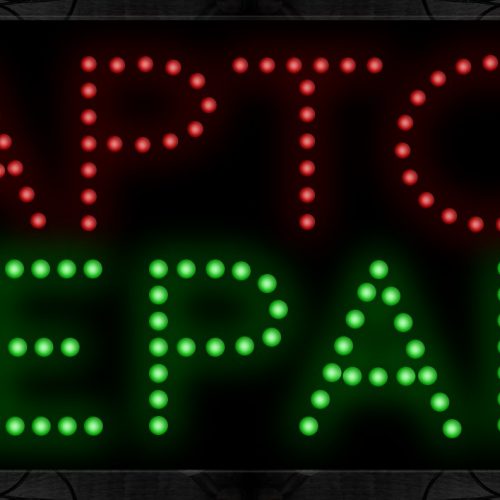 Laptop Repair All Caps With Simple Text LED Bulb