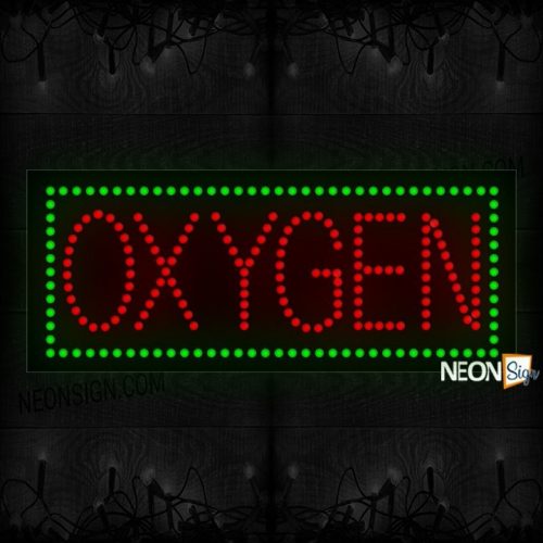 Oxygen With Green Border LED Bulb