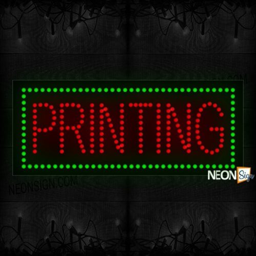 Printing With Green Borderline LED Bulb
