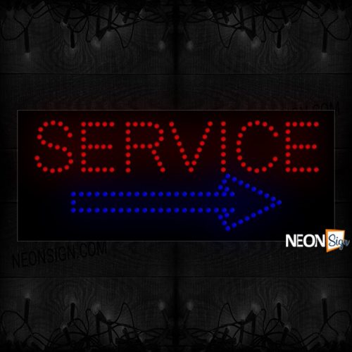 Service With Blue Arrow LED Bulb