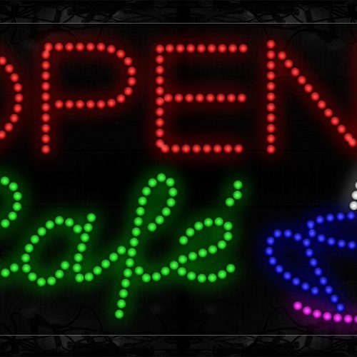 Open Cafe With Cup LED Bulb