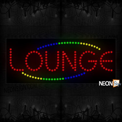 Lounge With Colorful Curve LED Bulb