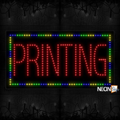 Printing With Multi-Colored Border LED Bulb