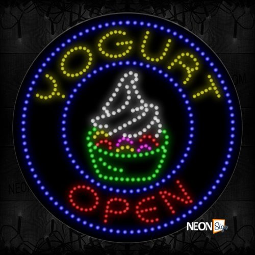 Yogurt Open With Yogurt With Double Round Border LED Bulb