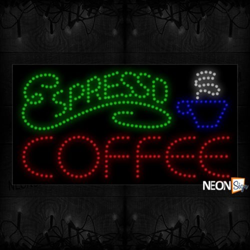 Espresso Coffee With A Cup Of Coffee LED Bulb