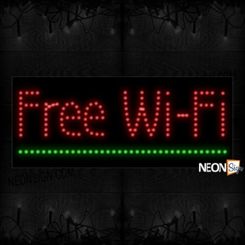Free Wifi With Green Line LED Bulb