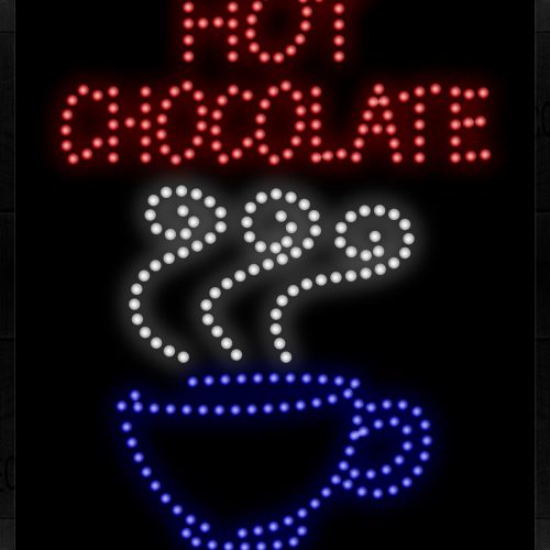 Hot Chocolate With Cup Image Vertical Border LED Bulb
