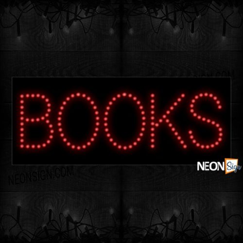 Books in red LED Bulb
