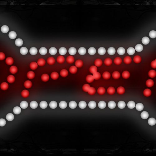 Open With Bone Border LED Bulb