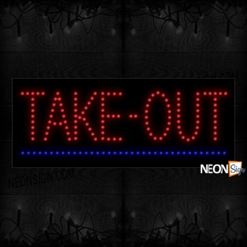 Take-Out With Blue Underline LED Bulb