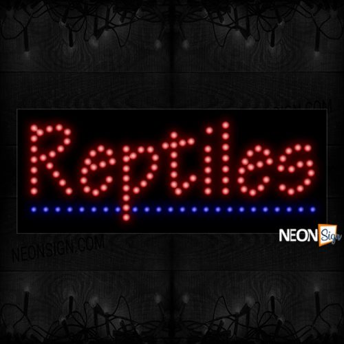 Reptiles With Blue Underline LED Bulb