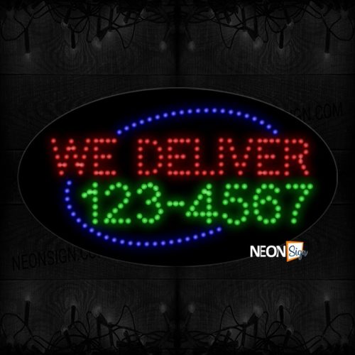 We Deliver With Phone Number LED Bulb