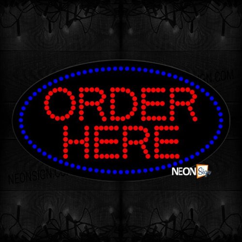 Order Here With Circle Border LED Bulb