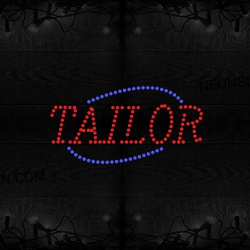Tailor With Blue Ellipse LED Bulb
