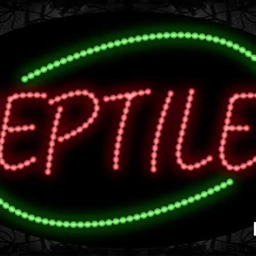 Reptiles With Green Arc Border LED Bulb