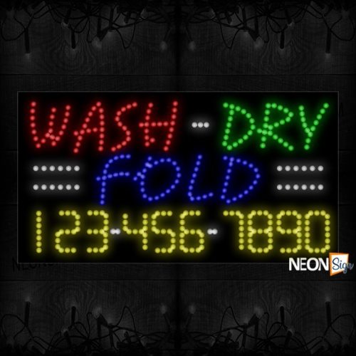 Wash-Dry Fold With Phone Number LED Bulb