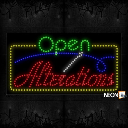 Open Alterations With Yellow Border LED Bulb