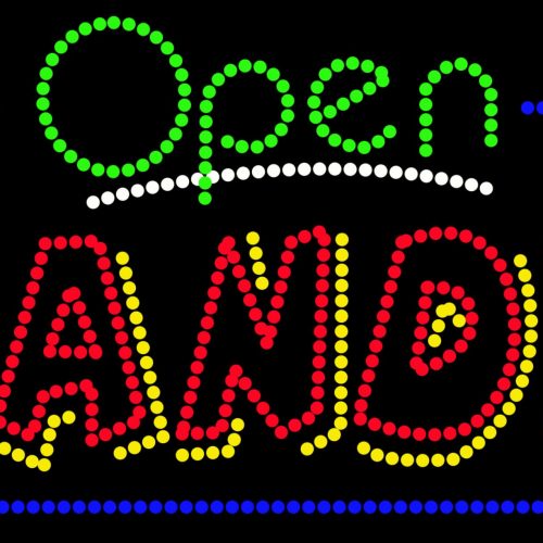 Open 'Candy' With Blue Border LED Bulb