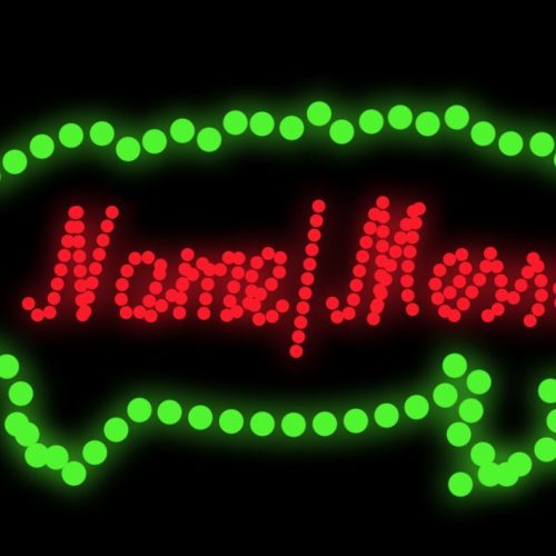 Name/Massage With Crocodile Logo LED Bulb