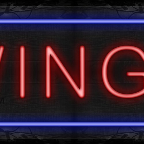 Wings with blue border LED Flex