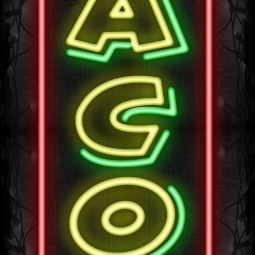 Double Stroke Tacos with red lines LED Flex (Vertical)