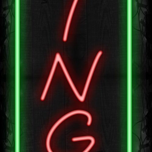 Wing with green border LED Flex (Vertical)