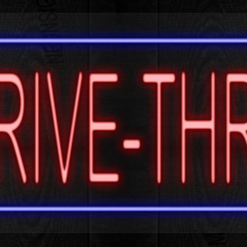 Drive-thru with blue border LED Flex