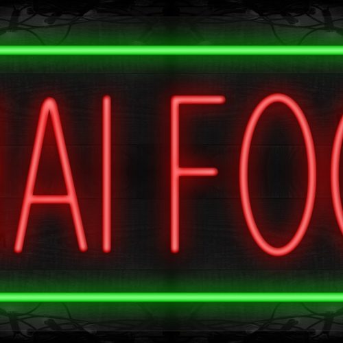 Thai Food with Green Border LED Flex