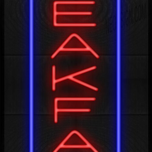 Vertical breakfast with Blue Border LED Flex