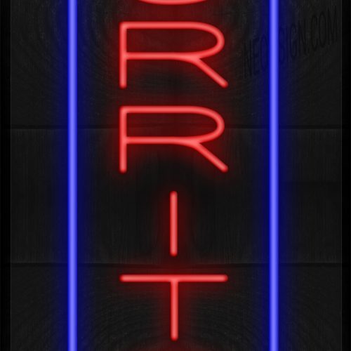 Vertical Burritos with Blue Parallel Lines LED Flex