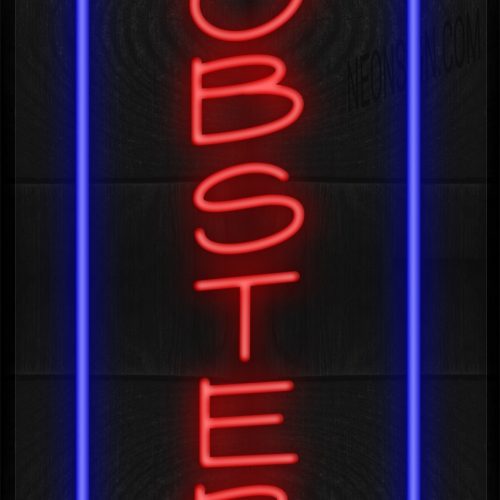 Vertical Lobsters with Blue Border LED Flex