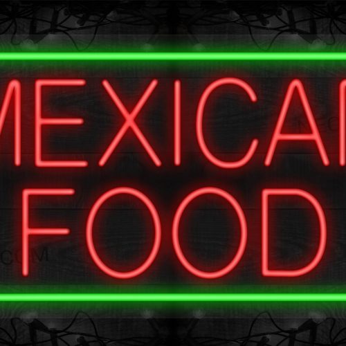 Mexican Food with Green Border LED Flex