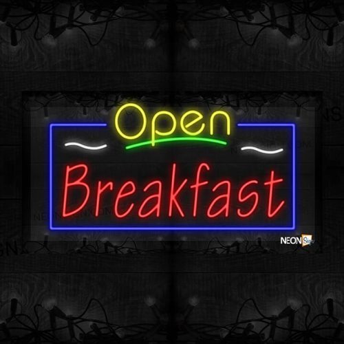 Open Breakfast with Blue Border LED Flex
