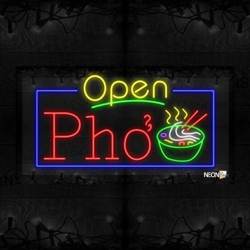 Open Pho with Image and Blue Border LED Flex