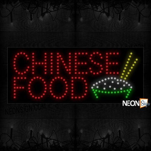 Chinese Food With A Rice Bowl And Chopsticks LED Bulb