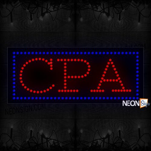 CPA in red With Blue Border LED Bulb