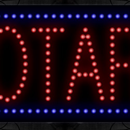 Notary in red With Blue Border LED Bulb