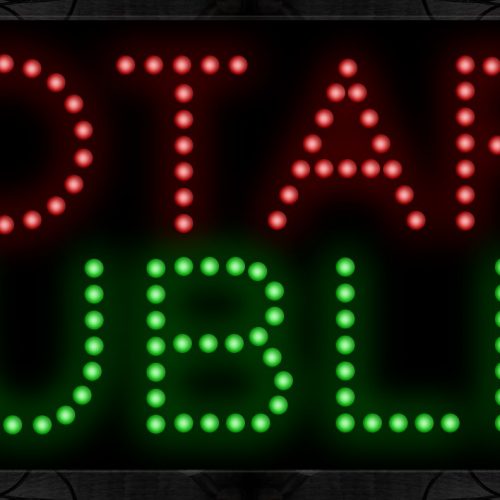 Notary Public in red and green LED Bulb