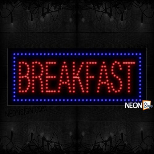 Breakfast in red With blue Border LED Bulb
