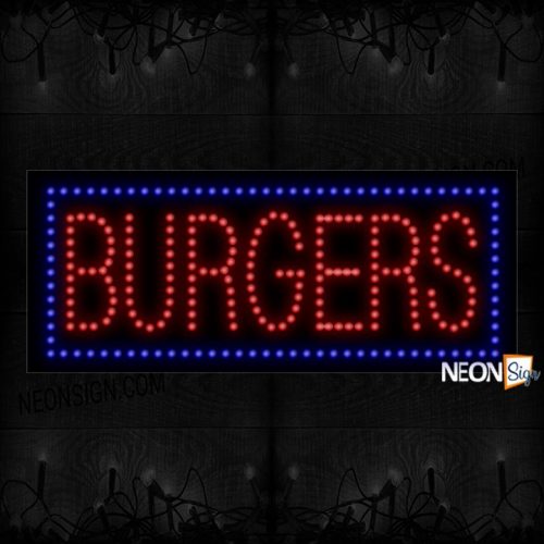 Burgers With Blue Border LED Bulb