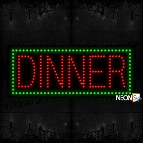 Dinner With Green Border LED Bulb