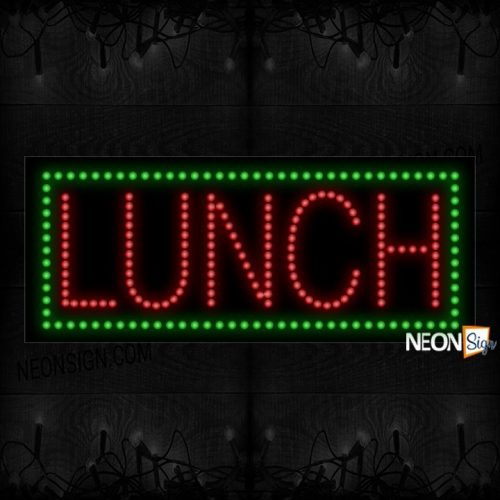 Lunch With Green Border LED Bulb