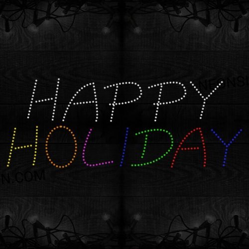 Colorful Happy Holiday LED Bulb