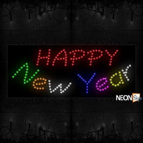 Happy New Year Colorful LED Bulb